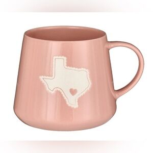 Heb Destination Holiday Texas Ceramic Valentine's Pink Coffee Tea Mug Cup NWT